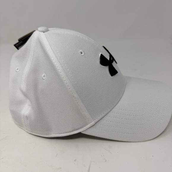 Under Armour Hat Mens M/L White Blitzing 3.0 Low Stretch Performance Golf Active - Picture 3 of 8
